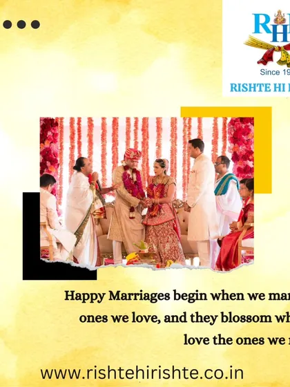 Happy marriages begin when we marry the ones we love, and they blossom when we love the ones we marry. We help you find that love.