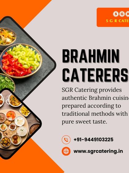 We provide authentic Brahmin cuisine prepared according to traditional methods. This collage shows the fresh ingredients and the final plated dishes, emphasizing our commitment to purity and taste.