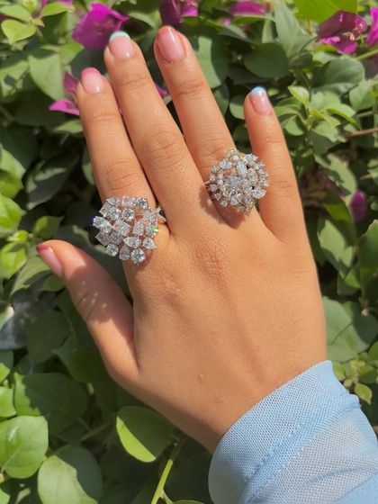 Cocktail season is here, and these rings are ready. Showcasing two of our signature multi-diamond cluster rings, perfect for adding a dose of glamour to any evening look.