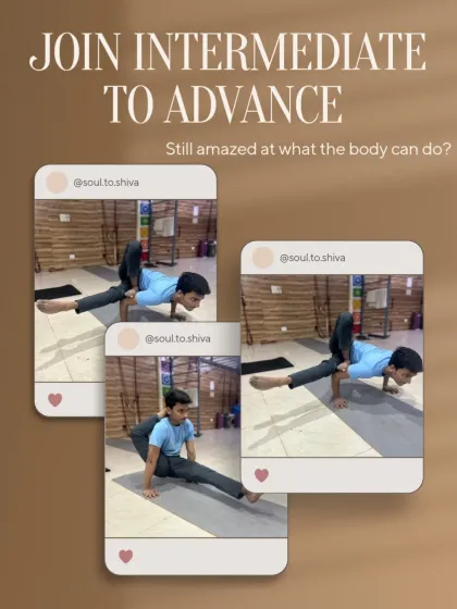 A graphic showcasing a student's impressive arm balance, a testament to the amazing things the body can do with patience and hard work.