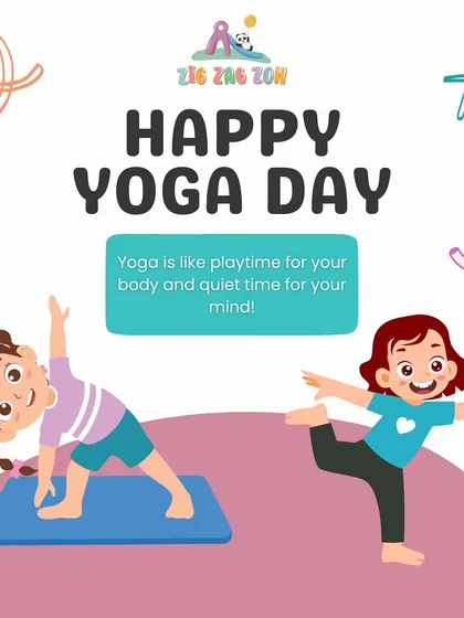 A post for Happy Yoga Day. We believe yoga is like playtime for the body and quiet time for the mind, and we encourage it in a fun way for kids.