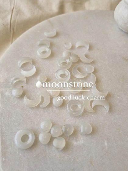 Two powerful crystals for luck. Moonstone is an excellent good luck charm, especially for love, while Carnelian brings prosperity and light.