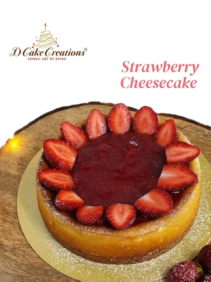 A classic baked strawberry cheesecake with a fresh strawberry compote center. It's creamy, tangy, and absolutely irresistible.