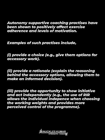 To help clients stick with their training, I foster an environment that builds self-efficacy and self-motivation. This involves providing choice, explaining the rationale behind the program, and giving them the autonomy to take ownership of their training.