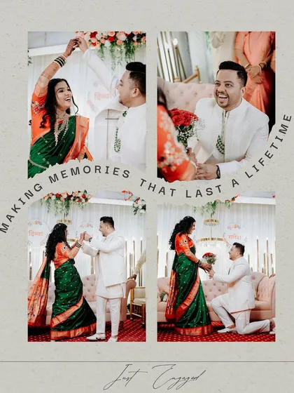 An engagement is the beautiful beginning. This collage captures the joy of the moment, from the proposal on one knee to the happy dances. It’s about documenting the start of your journey together with fun and candid photography.