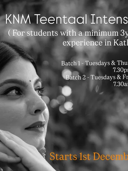 This is for the dedicated student ready to deepen their practice. My KNM Teentaal Intensive is designed for dancers with at least three years of training, focusing on the intricate details of this foundational 16-beat cycle.