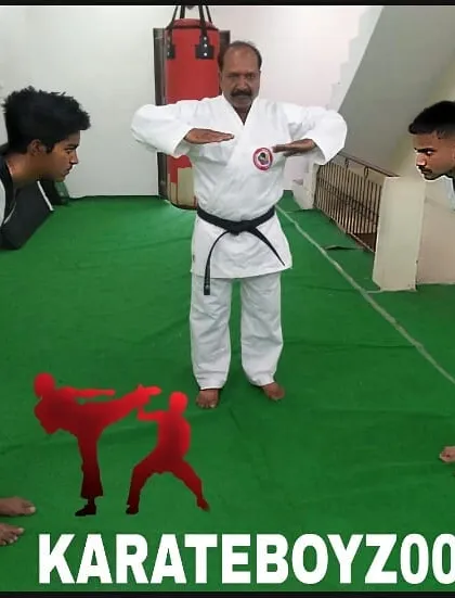 Respect is the foundation of our dojo. Two students bow to their master before beginning their training, a tradition that signifies humility and readiness to learn.
