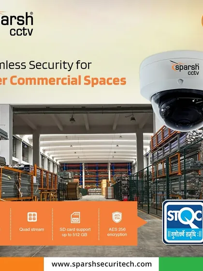 I offer seamless security for safer commercial spaces. My STQC-certified cameras provide round-the-clock protection with features like quad streaming and AES 256 encryption, allowing you to focus on growing your business.