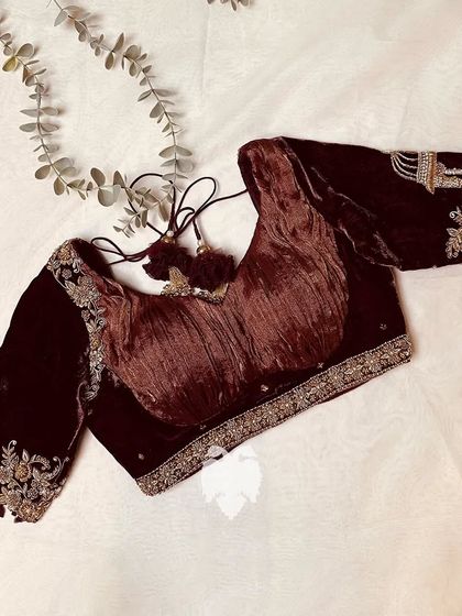 Blouse House by Mahitha Prasad - Custom Blouse Design & Embroidery The Velvet & Brocade Collection: A Royal Affair photo 10