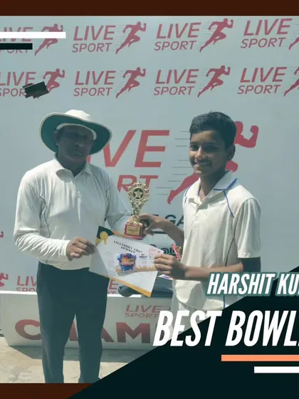 Harshit Kumar, awarded the Best Bowler in the Livesport Youth League. His spell was crucial for our victory.