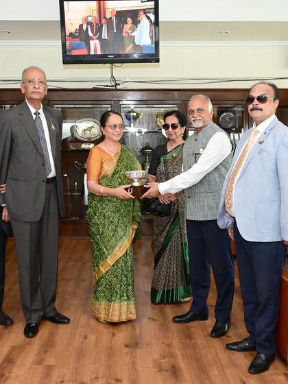 An intimate trophy presentation for The Dr. K.M. Srinivasa Gowda Memorial Cup in one of our exclusive lounges.