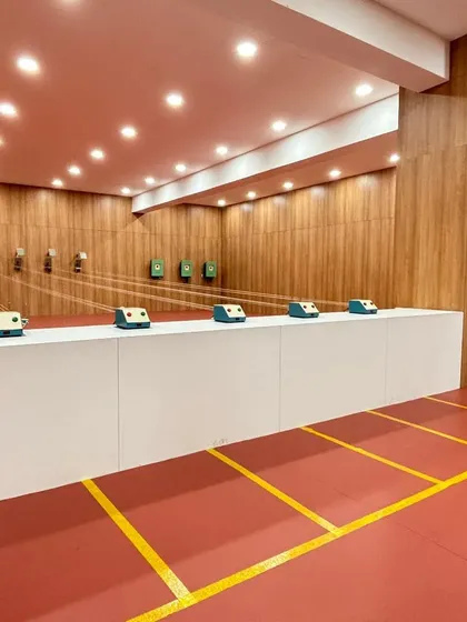 Welcome to our professional shooting range at the Nalapad Academy. The clean, spacious, and well lit environment features multiple lanes with electronic targets, providing a world class setting for beginners and seasoned shooters alike to train and excel.