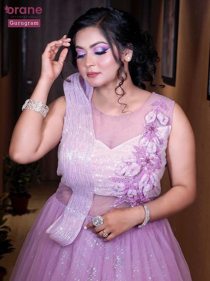 This image captures the elegance of the complete lavender ensemble. My goal is to train artists who can create a full, cohesive vision.