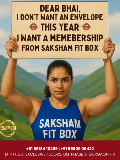 The best gift is strength and confidence. This Raksha Bandhan, I encourage you to give a membership to my gym, a gift that inspires a healthier, stronger lifestyle.