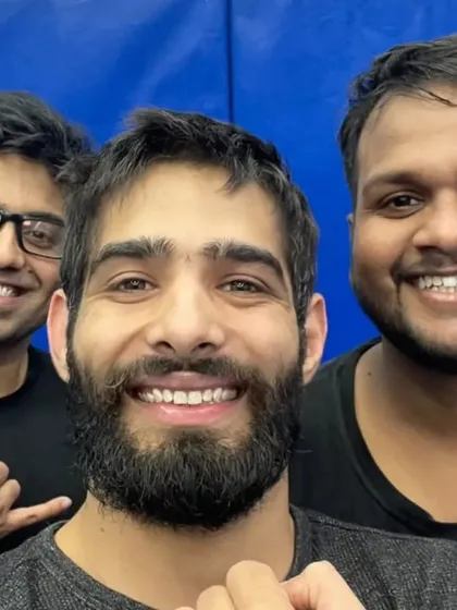 A close-up selfie with some of our No-Gi regulars, showing the camaraderie of the team.