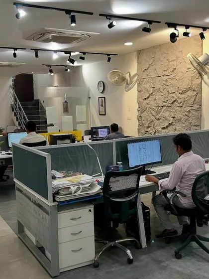 The heart of our studio, where our team of architects and designers work on turning concepts into detailed technical drawings.