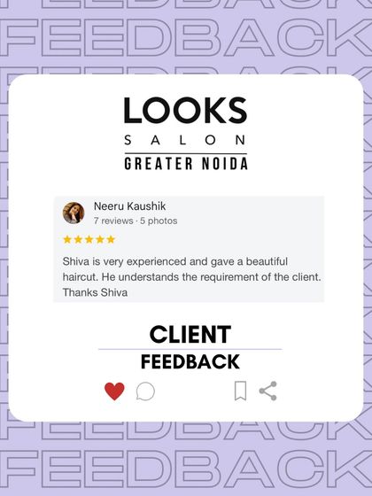 A testimonial thanking our experienced stylist, Shiva, for understanding the client's requirements and delivering a beautiful haircut.
