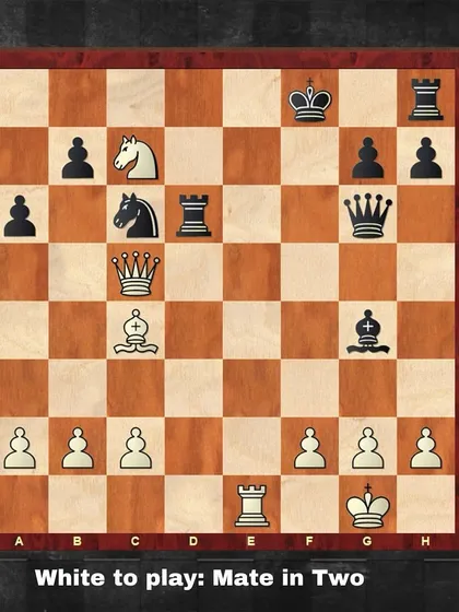Put your tactical skills to the test. White has a checkmate in two moves in this position.