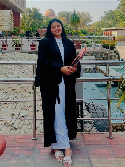 Standing on the balcony of the Delhi High Court. If you believe in your case, you must fight for it with everything you have.