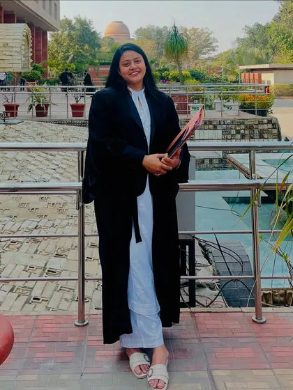 Standing on the balcony of the Delhi High Court. If you believe in your case, you must fight for it with everything you have.