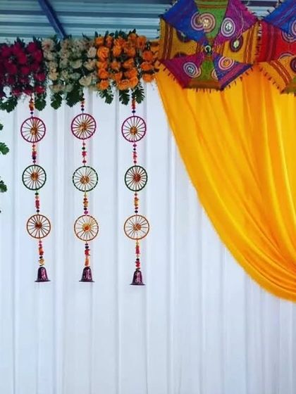 Shanaya Decorations - All-Inclusive Ceremony Packages (Haldi & Mehendi) Mehendi & Sangeet Backdrops photo 28