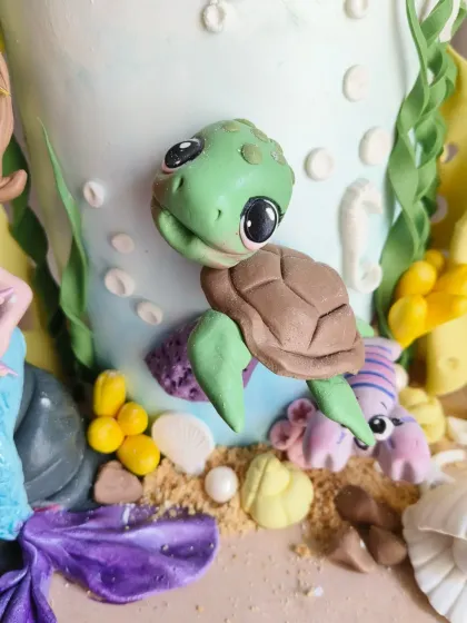 This adorable sea turtle was another character I sculpted for the underwater scene.