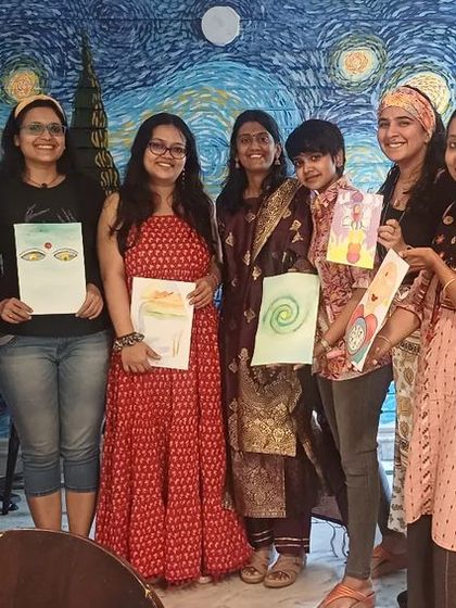 Celebrating the successful completion of the 5th Awakening Shakti Art Workshop. It was an inspiring session filled with creativity, spiritual growth, and heartfelt connections as participants explored their inner strength.