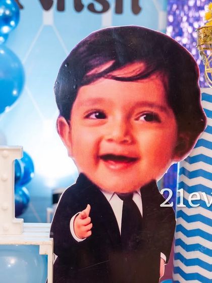 Another example of a personalized cutout for a Boss Baby party.