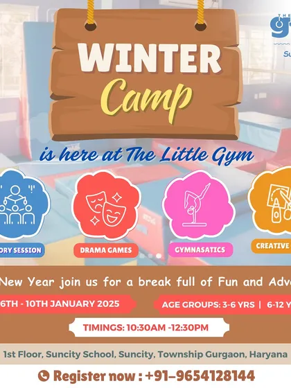 When the weather gets cooler, the fun heats up at our Winter Camp. This event poster shows the wide range of activities we plan, including story sessions, drama games, gymnastics, and creative crafts, ensuring a well-rounded and adventurous break for your child.