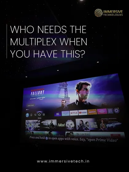 With a professionally installed projection system and integrated streaming services, you have a universe of content at your command. This setup eliminates the need for a multiplex, offering superior comfort and quality.