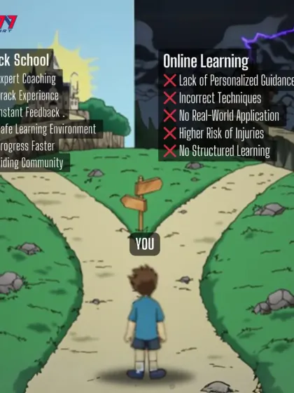 Track school vs. online learning. While online videos can be helpful, nothing replaces hands-on training with experts for real-world application, instant feedback, and a safe learning environment.