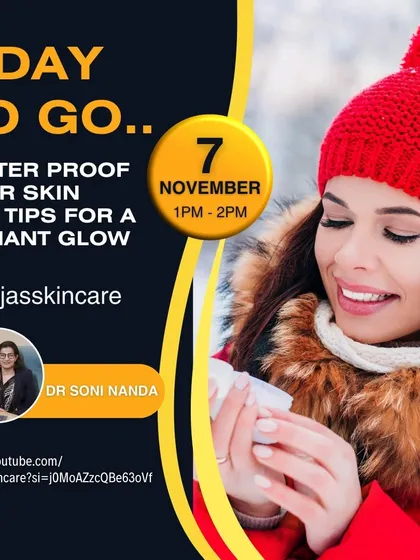 Just one day to go for our live session on winter-proofing your skin. Join me for tips on how to achieve a radiant glow all season long.