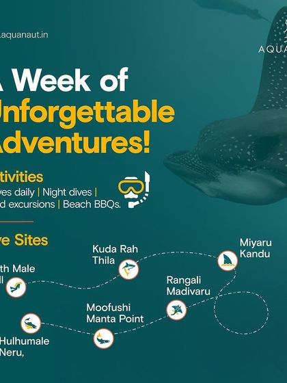 A map of our liveaboard route in the Maldives. We hit some of the most famous dive sites, including Moofushi Manta Point and Miyaru Kandu.