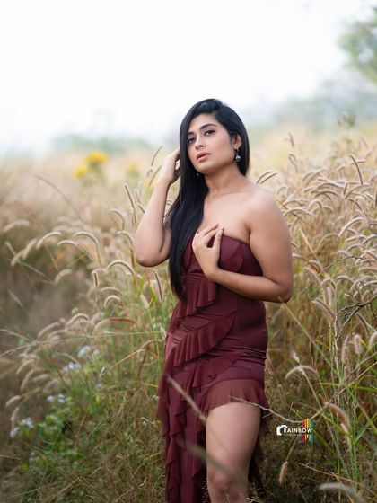 A duplicate of 85, an ethereal outdoor portrait of actress Akshitha Bopaiah.