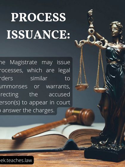 Once cognizance is taken, the Magistrate may issue a summons or warrant, directing the accused to appear in court to answer the charges.