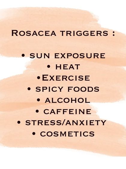 Identifying your rosacea triggers is crucial for management. Common triggers include sun exposure, heat, spicy foods, alcohol, and even stress.