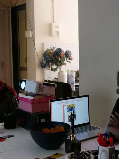 Project Leaders in discussion. These meetings ensure our story programs run smoothly and continue to grow.