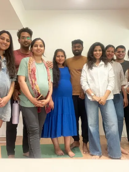 A happy group from our February Labor Management workshop. The key takeaway is always the power of a partner's support in creating a positive birth experience.