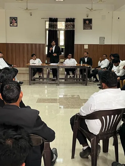 I believe in being an active voice in our legal community. Here I am addressing fellow members during a chamber meeting at the Bar Council of Gautam Budh Nagar, discussing important issues facing our profession.