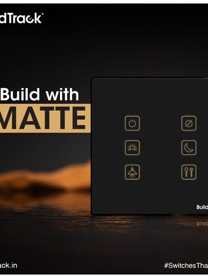 A sleek design that fits every vibe. This matte black keypad with custom icons demonstrates how our switches can be personalized to control different scenes like reading, sleeping, or dining, all from one elegant panel.