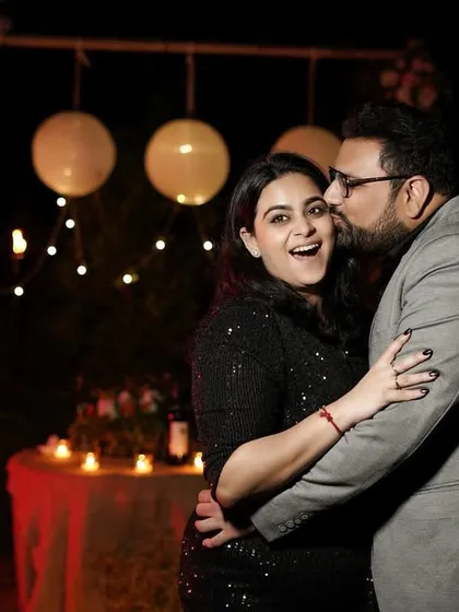 The pure, unscripted joy of a surprise moment is what we live to capture. This candid shot was taken just seconds after a romantic proposal, freezing a memory of pure happiness and excitement.