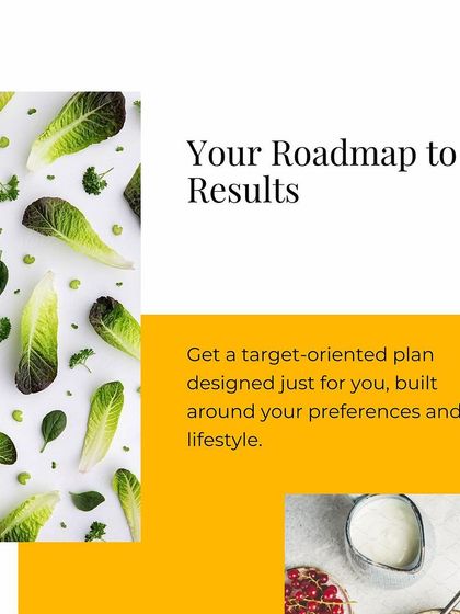 Your roadmap to results: a target-oriented plan built around your preferences and lifestyle.