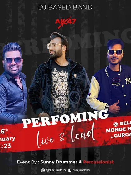 Rocking a party in Gurgaon with the AK47 band. This format is versatile and works for a wide range of private and corporate events.