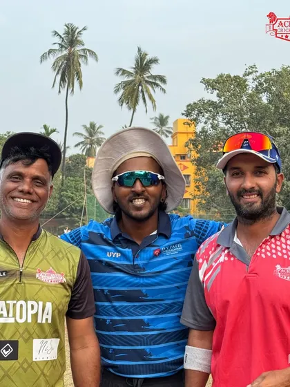 Our coaches on the field, all smiles. They are the guiding force behind every player's growth.