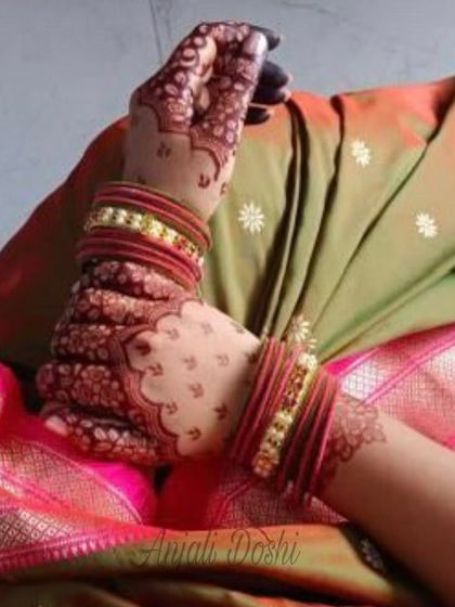 Another angle showing the lovely henna stain, proving the quality and richness of the natural paste I use.