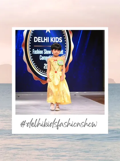 Dressed as a Disney princess in a beautiful yellow gown, this little model brings a touch of magic to the show. It’s all about making dreams a reality on our stage.