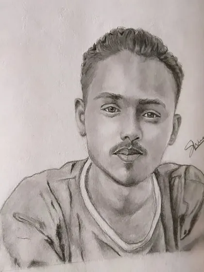 A signed portrait sketch. Every piece I create is an original, hand-drawn artwork.