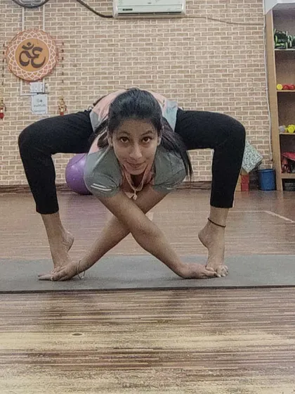 A complex and beautiful seated pose that demonstrates incredible hip flexibility and control. We work on deep hip openers to prepare the body for such asanas.