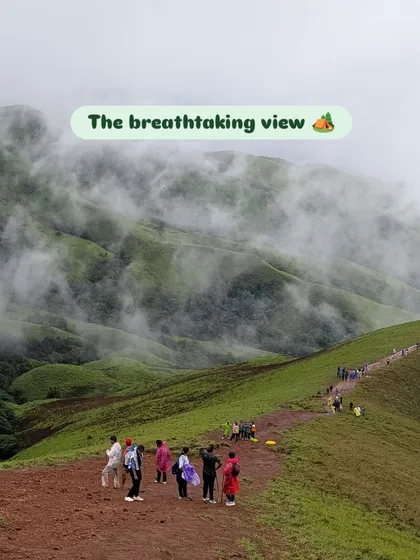 The scale of the Netravathi peak during monsoon is something you have to see to believe. The trail winds along these vibrant green hills, with clouds rolling right beside you.