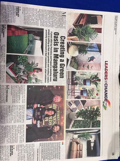 Another proud moment for us, being featured in the Times of India for our work in creating a green oasis in Mangaluru. We are grateful for all the support.